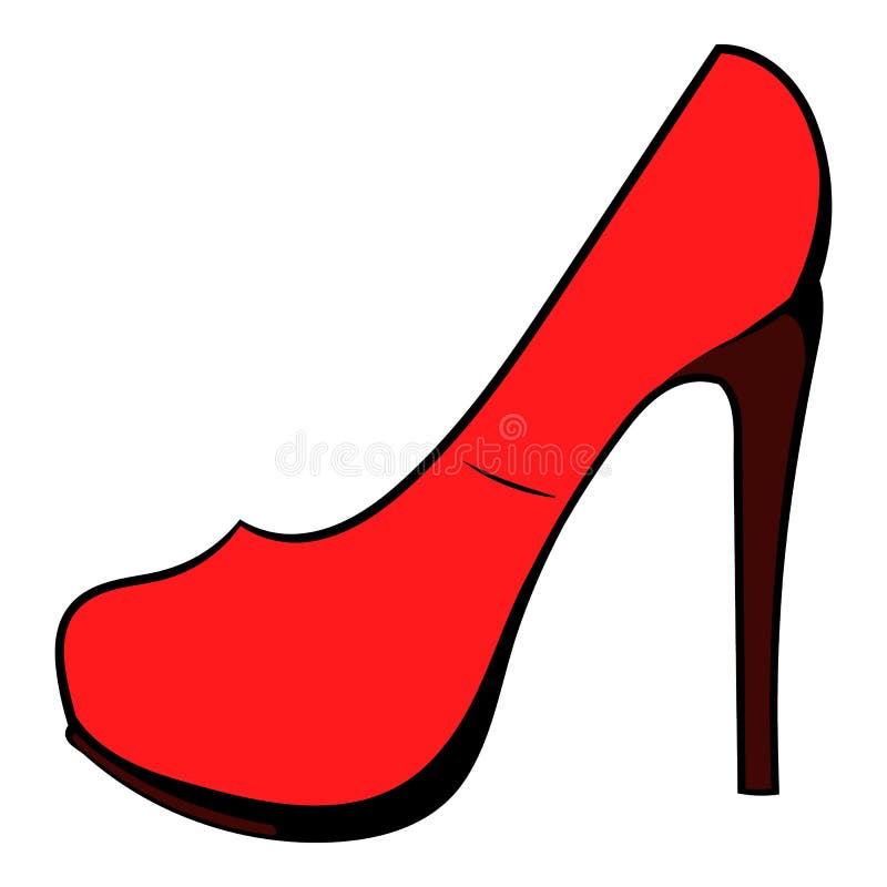 Red shoe icon cartoon stock vector. Illustration of beautiful 88447927