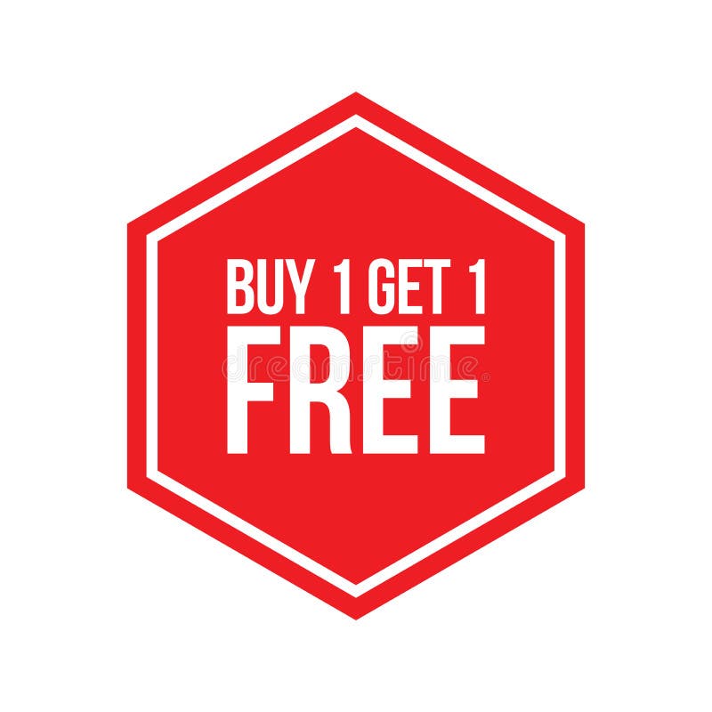 Buy One Get One 50 Off Sign Hexagon Winter Sale Stock Vector