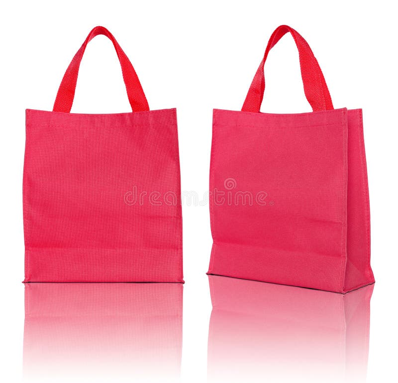 Red shopping bag stock photo. Image of canvas, closeup 44104062