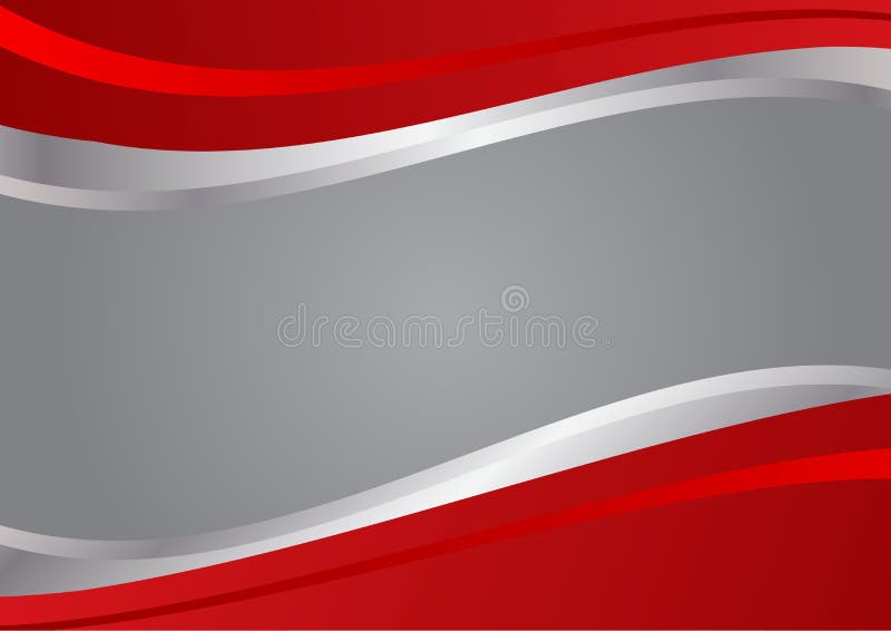 Red and Silver Wave Vector Background Stock Vector - Illustration of