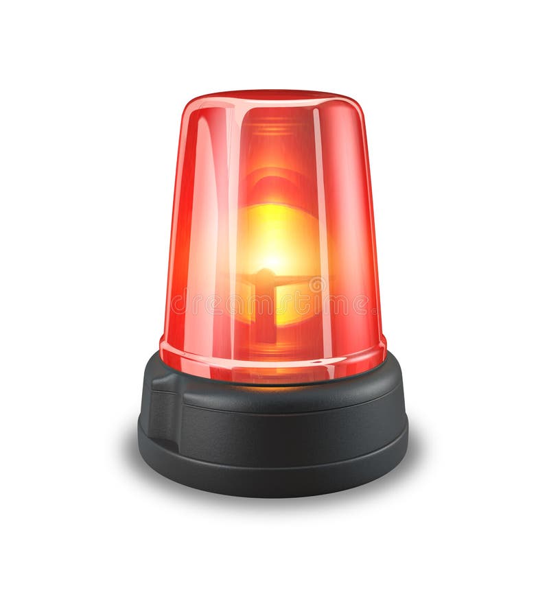 Red siren stock illustration. Illustration of light, flashing - 37473392