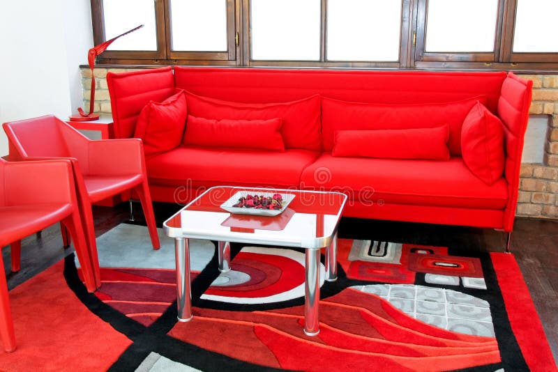 Red sitting area