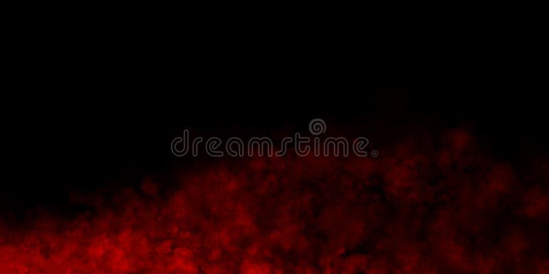 Red smoke cloud on transparent background mockup template for visual effects presentations or digital projects vector illustration