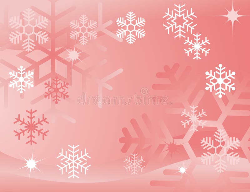 Red snowflake background