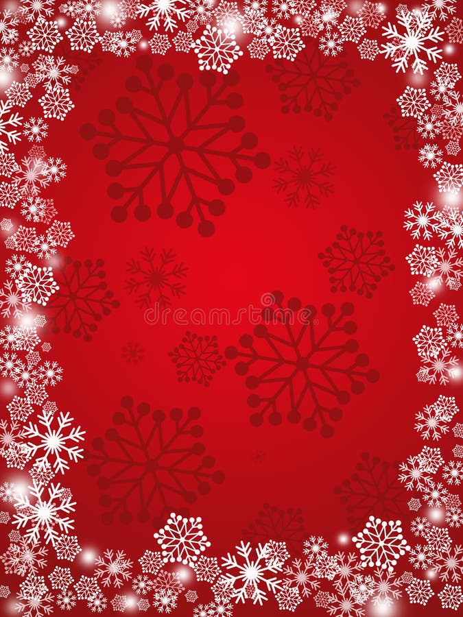 Red snowflake background