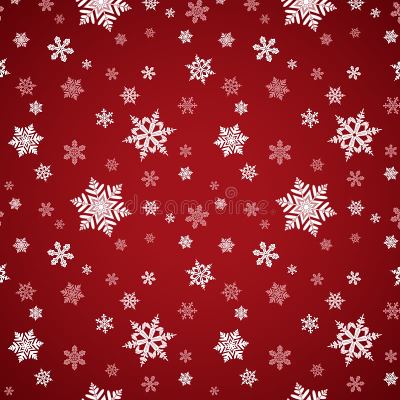 Red Snowflake Seamless Pattern Stock Vector - Illustration of cold ...