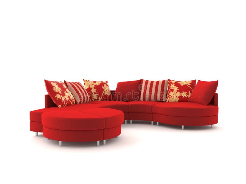 Red sofa stock illustration