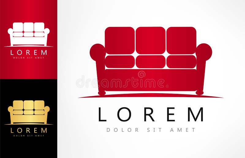 Sofa logo stock vector. Illustration of silhouette, sofa 90514437