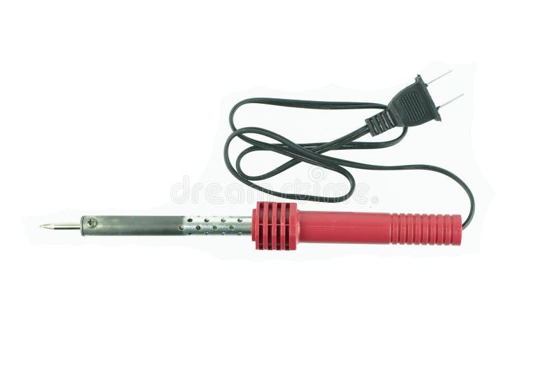 Red Soldering Iron Isolated on White Background Stock Photo Image of