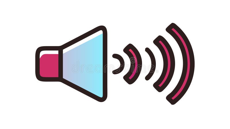 Red Speaker Icon with Volume Sound Waves for UI Design Vector, vector design Generative AI vector illustration