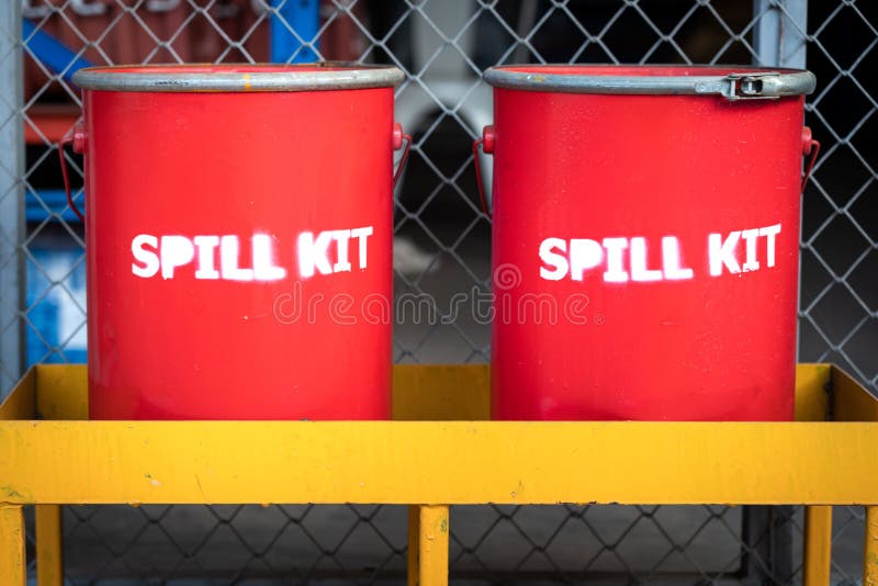 Red Spill Kit Containment Boxes. Stock Photo Image of industrial, industry 209599970