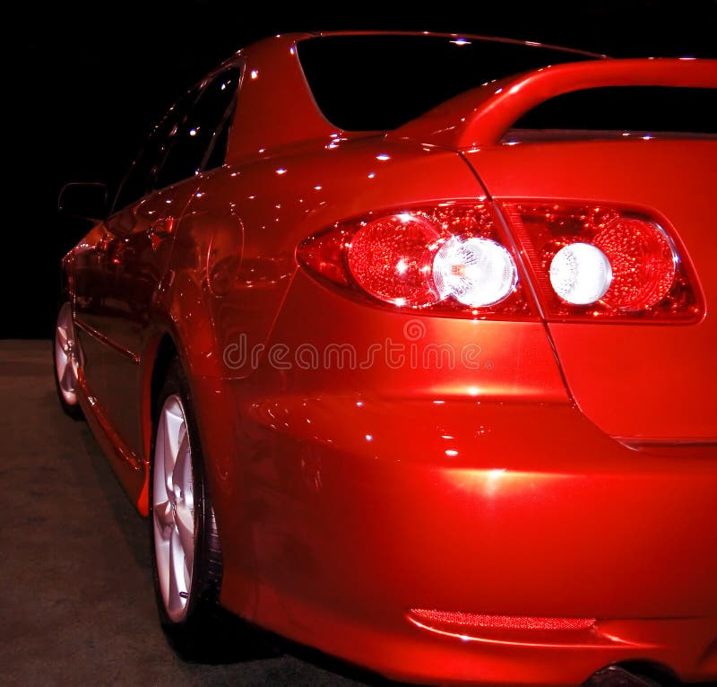 Red Spoiler stock image. Image of detrroit, spoiler, roadster 69815