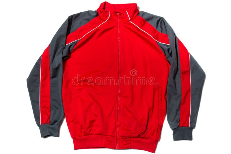 Red Sport Jacket stock image. Image of style, zipper 131692759