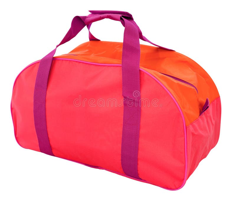 Sports bag, isolated stock image. Image of isolated, orange 16478823