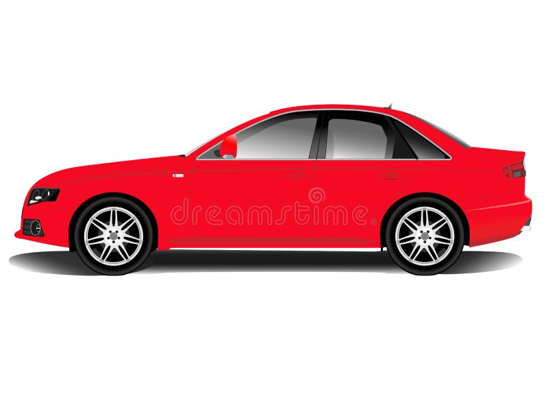Red sports car royalty free illustration
