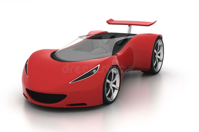 Red sports car stock vector. Illustration of drawing 16517639