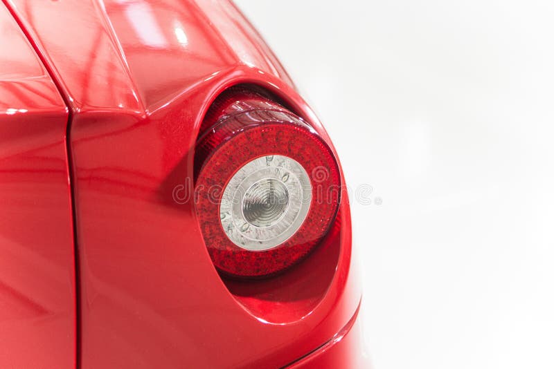 Red sports car rear light stock photo. Image of sports 184648900