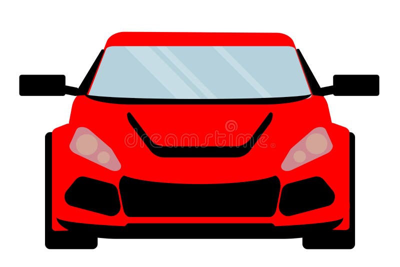 A Red Sports Car on a White Background Vector Illustration Stock Vector