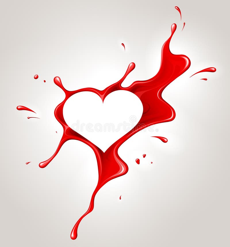 Red spray paint and heart stock vector. Illustration of love 23058209