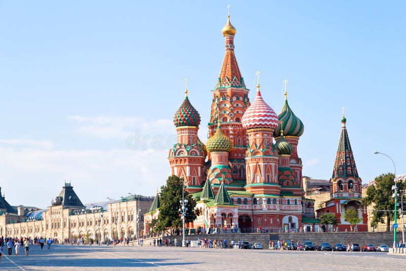 Red Square with Vasilevsky descent in Moscow