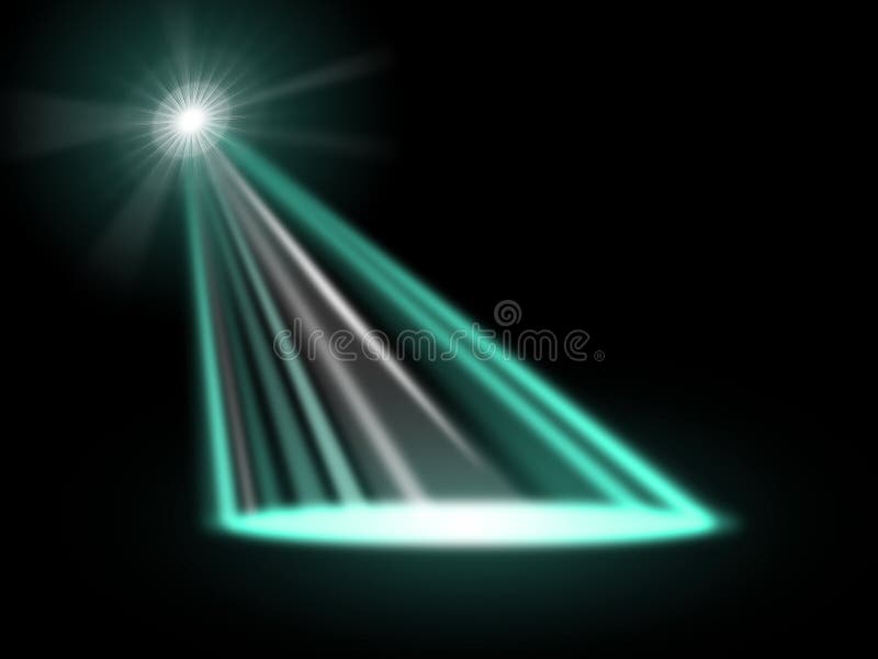 Red Stage Means Beam Of Light And Drama Stock Illustration