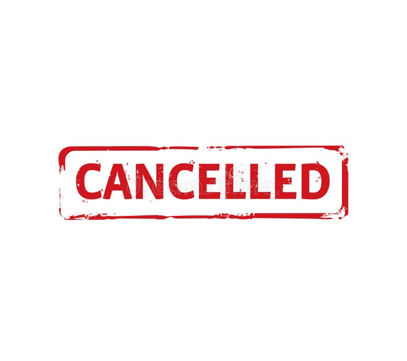 Red Stamp Cancelled on White Background . Vector Image . Stock Vector