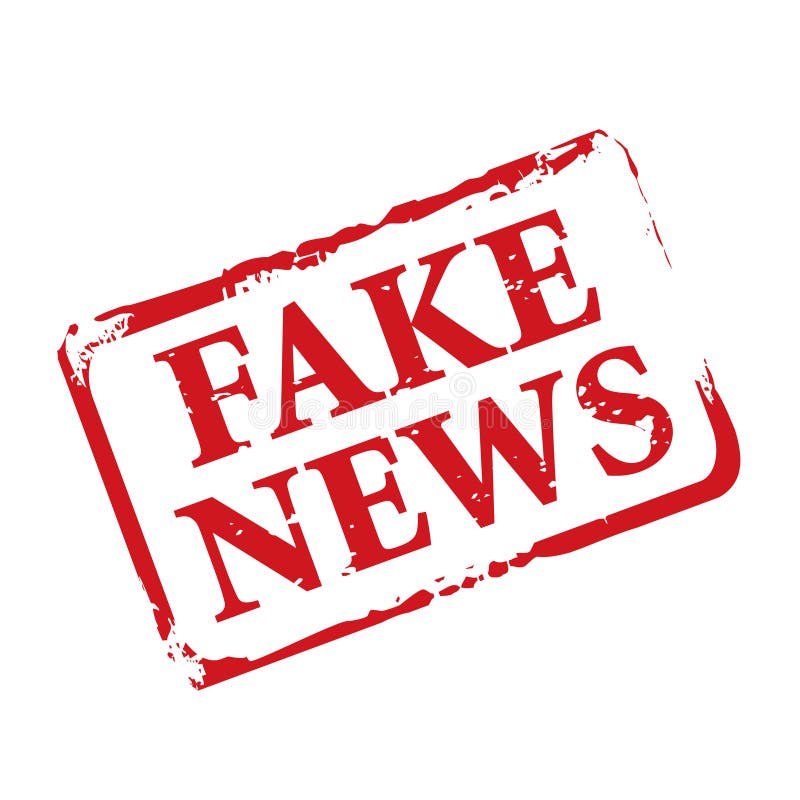 Red Stamp and FAKE NEWS. Vector Illustration Stock Illustration ...