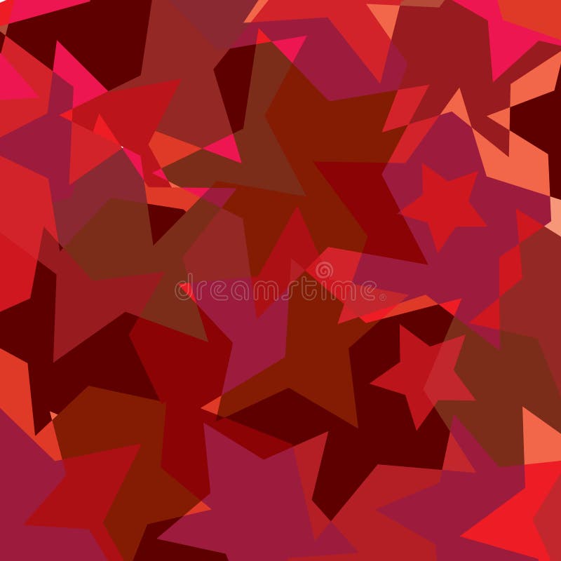 Red stars abstract decorative background pattern vector illustration