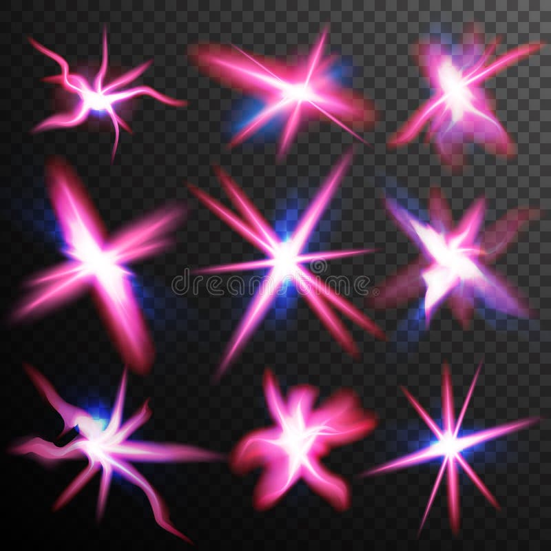 Red Stars Bursts Glow Light Effect Vector. Swirl Trail Effect. royalty free illustration Red Stars Bursts Glow Light Effect Vector. Swirl Trail Effect. royalty free illustration