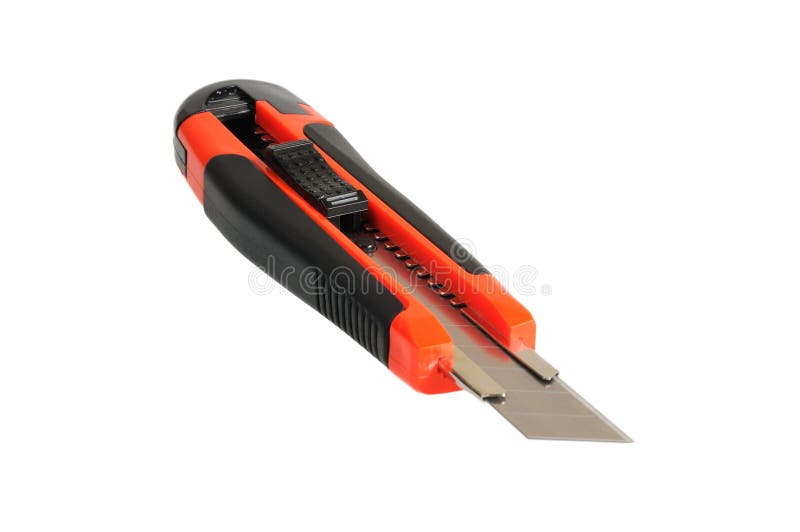 Red stationery knife stock photo. Image of stationery 21591758