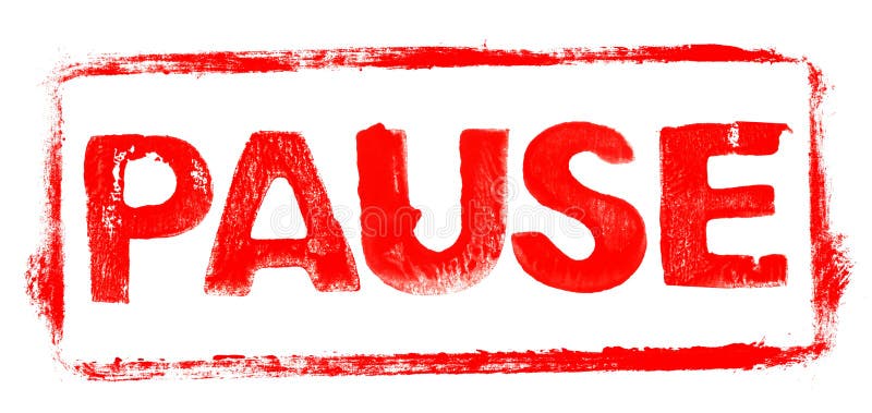 Red stencil frame: Break banner german royalty free illustration