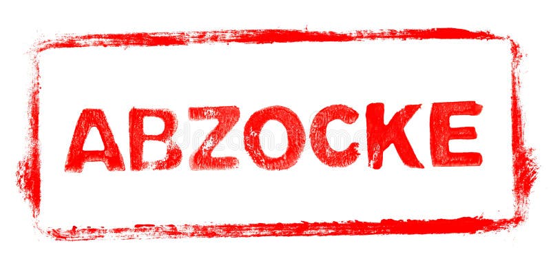 Red stencil frame: Rip off banner in german language royalty free illustration