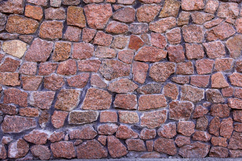Red stone wall stock photo. Image of gray, crumble, equipment 60070624