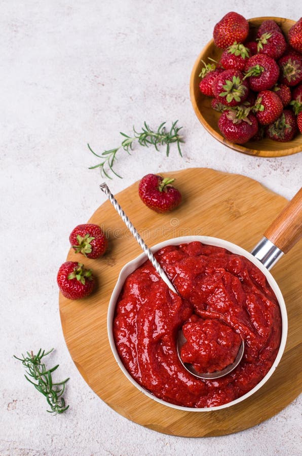 Red strawberry jam stock photo. Image of dessert, canned - 121387476