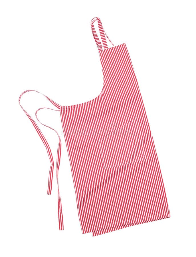 Red Striped Kitchen Apron Isolated on White Stock Photo Image of isolated, apron 257856004