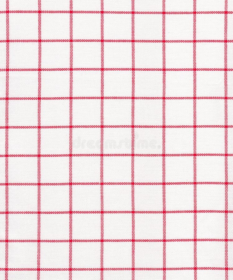 Red striped on white fabric stock illustration