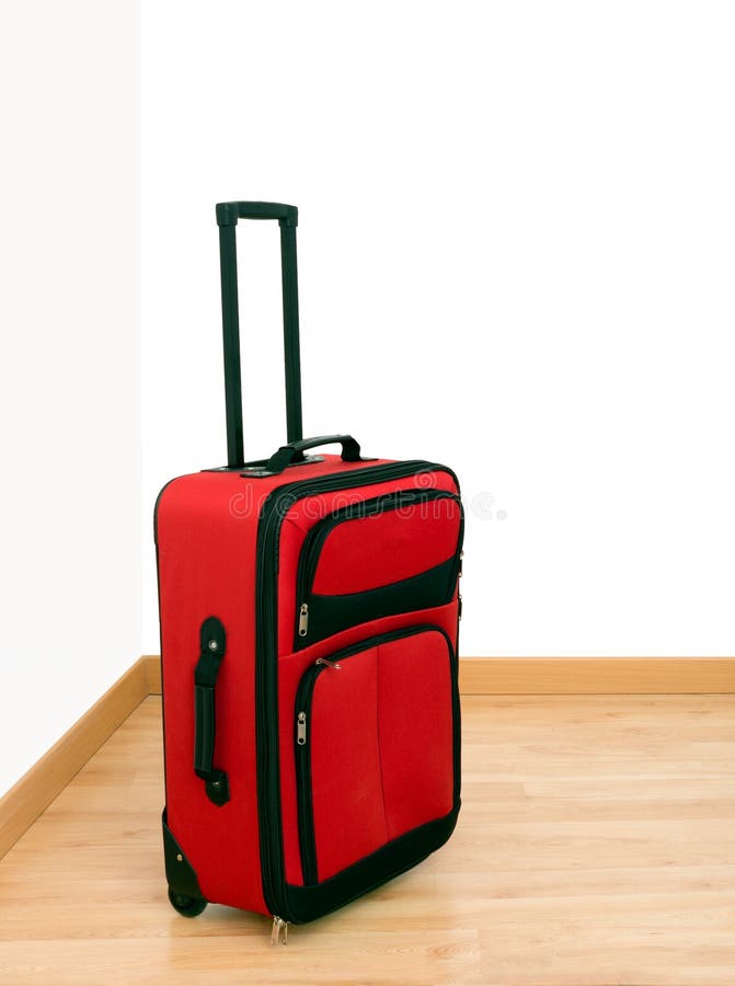 Red Suitcase with Handle, Wheels Stock Image Image of handle, vacation 37421967