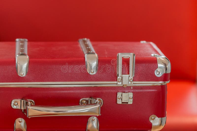 Red Suitcase Ready for Travel Stock Photo Image of journey, ready