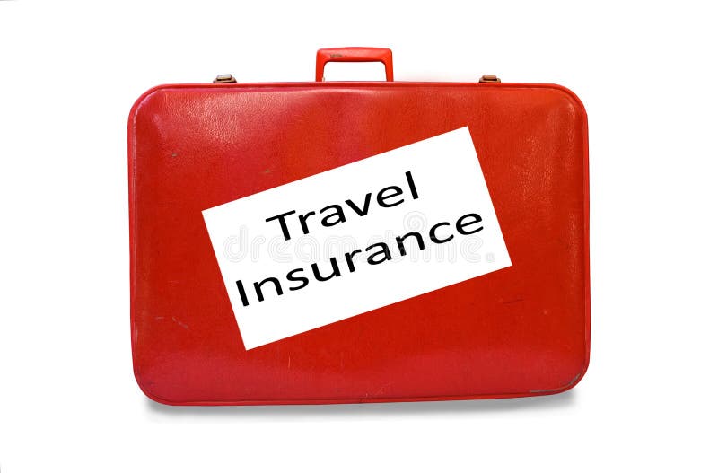 Red Suitcase Travel Insurance royalty free stock photos