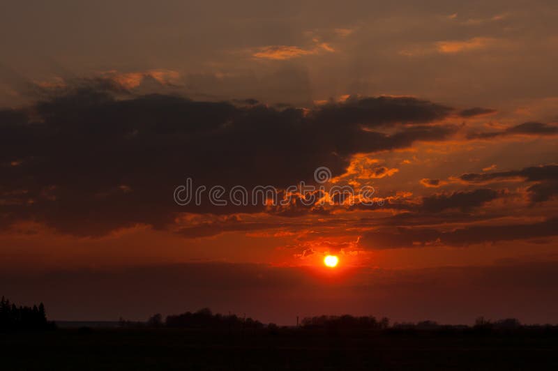 Red sun stock image. Image of dark, outdoors, clouds 35652067