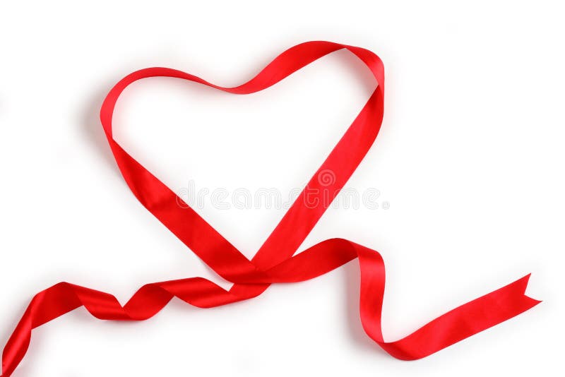 Red Support Ribbon on white background