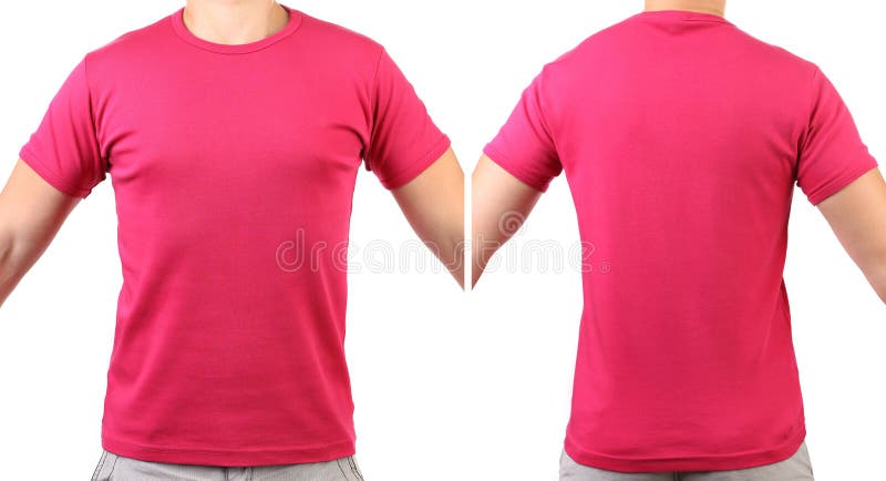 Download Red T-shirt. Back. Front. stock photo. Image of flat - 33551866
