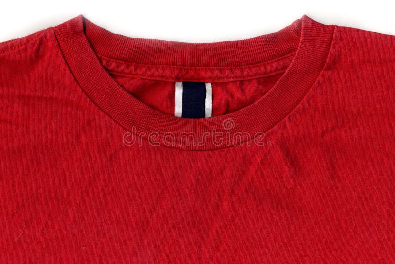 Red Tshirt Design with Tags and Labels Stock Photo Image of silver