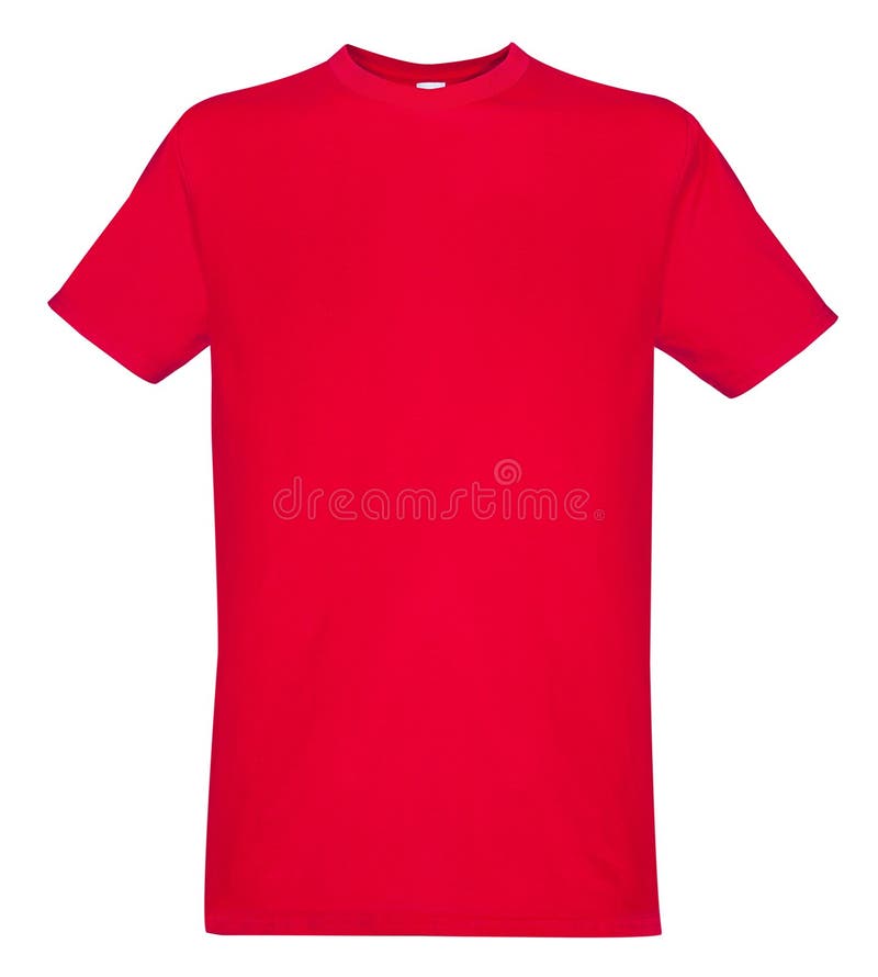 Download Red T Shirt Isolated On White Background Mock Up Stock ...