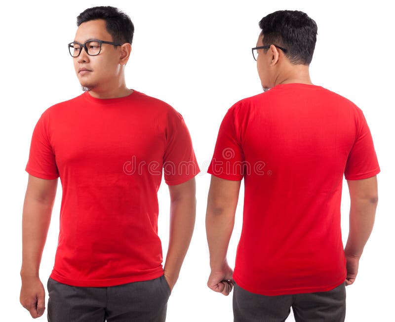 Plain Red T Shirt Front And Back