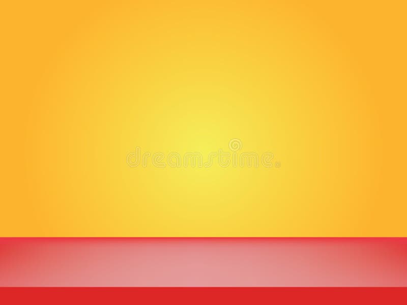 Red Table with Golden Gradient Wall for Background, Color Display Product.  Stock Illustration - Illustration of floor, love: 207895160