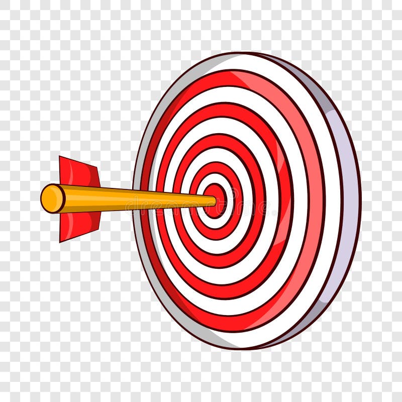 Red Target and Dart Icon, Cartoon Style Stock Vector - Illustration of  market, objective: 140317920