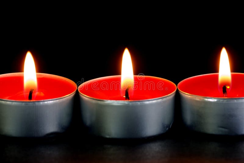 Red Tealight Candles stock image. Image of burn, strawberry 10421759