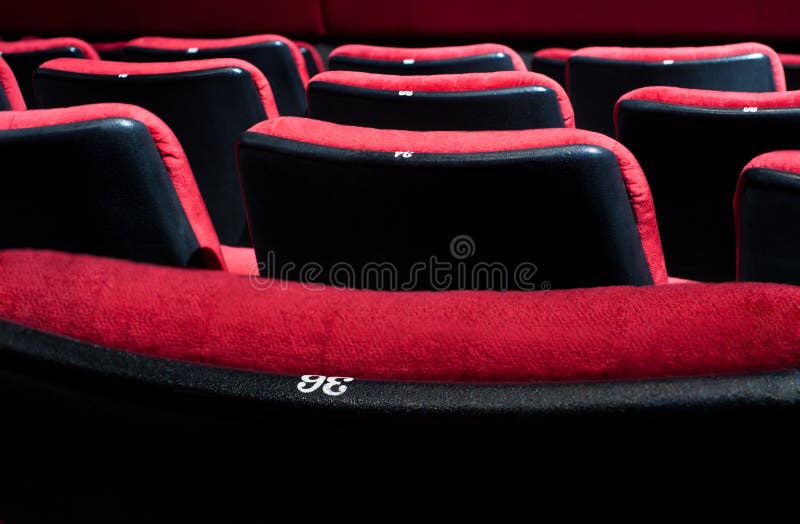 Red theater chairs