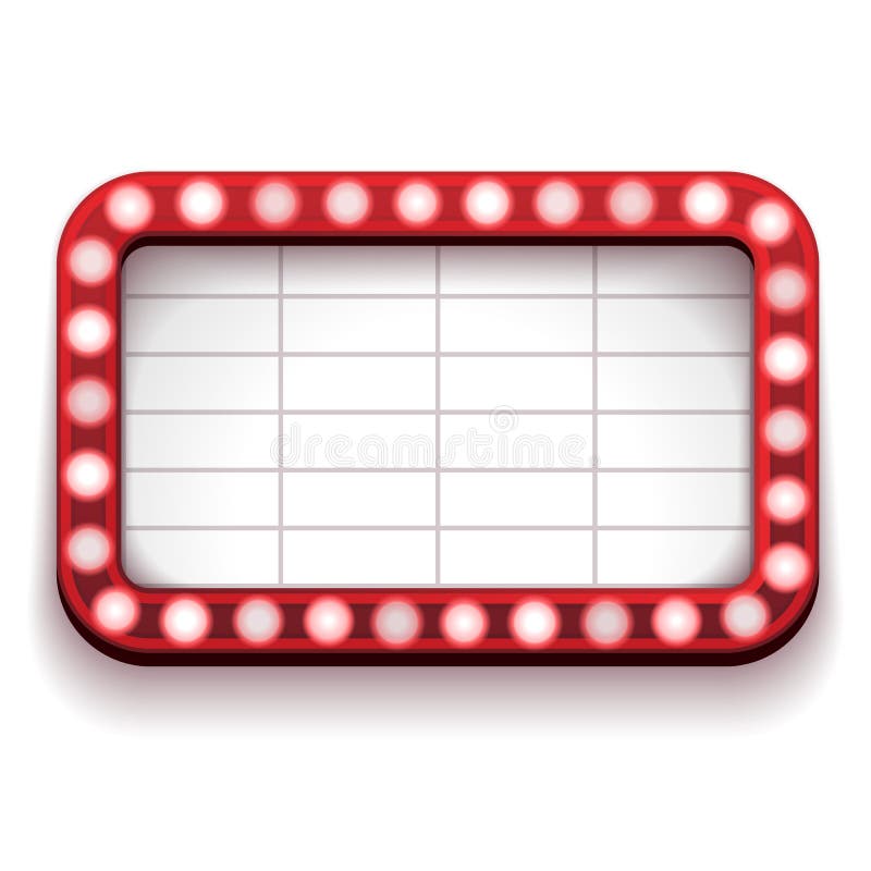 Red theater sign stock vector. Illustration of background 55487725